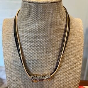 Brighton Enjoy the Little Things Silver Bead Pendant Multi Leather Cord Necklace